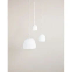 Super215 mm Pendel Metal Hvid (G9 42w) - Rød Ledning 3m