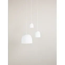 Super215 Opal-glas Pendel - Piet Hein (Ø 21,5 cm, 3 m hvid ledning)