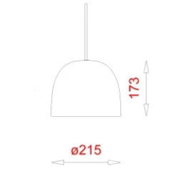 Super215 Opal-glas Pendel - Piet Hein (Ø 21,5 cm, 3 m hvid ledning)