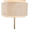 TAKAI GULVLAMPE BRUNERET MESSING/HØR STOF