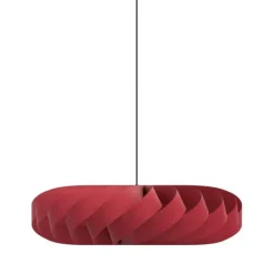 TR5 Pendel Ø80 - Skulpturel rød birk-lampe af Tom Rossau