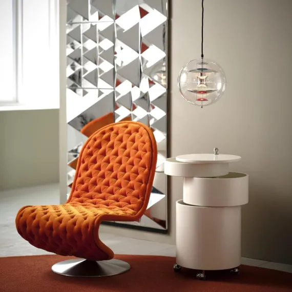 VP Globe Ø28 Pendel - Verner Panton (Akryl og Aluminium, 2,5 m Kabel)