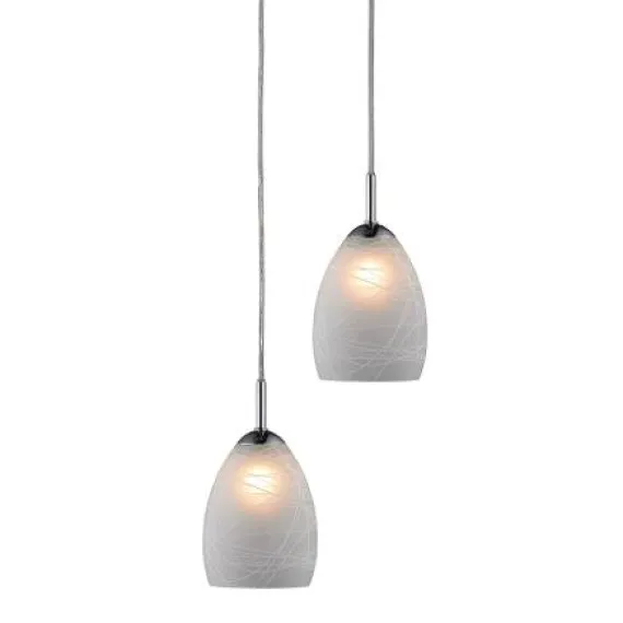 Winner Pendelsæt Ø12 - Mønstret/Chrom